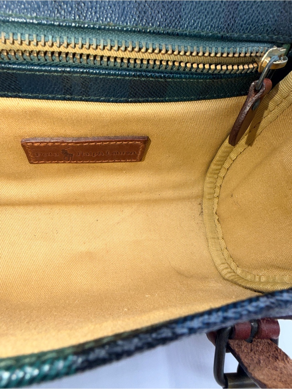 Vintage Plaid Barrel Polo Ralph Lauren Crossbody Bag - Picture 8 of 11